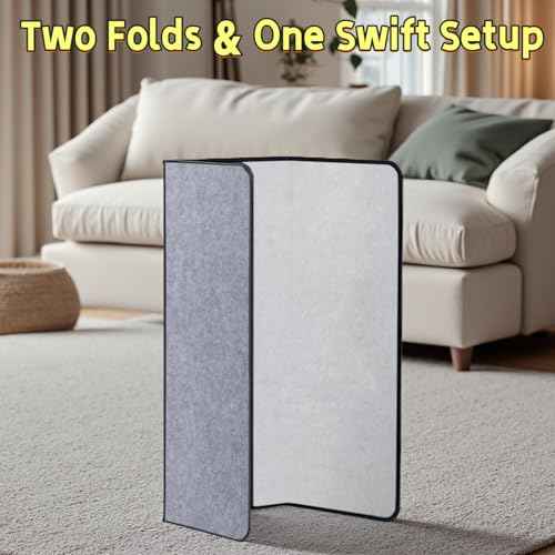 TPU Anti-skidding Office Chair Mat for Hardwood Floor & Carpeted,36'' x 48'' Floor Protector for Rolling Chairs,Heavy Duty Folding Chair Mat for Home and Office Floor Mat (Light Grey)