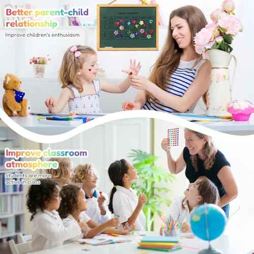 1,620 Holographic Stickers for Kids' Rewards:Shiny Small Stars, Flowers, and Hearts (0.6") for School, Classroom, Student, and Teacher Supplies, Behavior Reward Charts,DIY