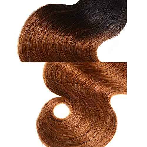 1b/30 Human Hair Bundle Ombre Body Wave Bundles 24 26 28 Inch Brown Body Wave Bundles Unprocessed Brazilian Remy Human Hair Extensions