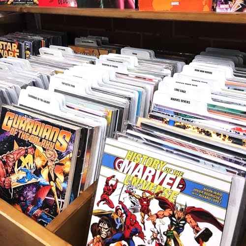 Comic Book Dividers 100ct ? Premium Organizers for Comic Collections, Durable Archival Comic Book Dividers with Tab, Perfect Size for Storage Box