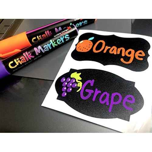 ArtShip Design 36 Chalk Markers Double Pack of Both Fine & Reversible Medium Tip Liquid Chalk Pens with Labels & Tip Tweezers Wet Erase Menu Boards, Windows, Mirrors, Non-Porous Chalkboards, Metal