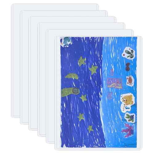 7 PCS 8.5" x 11" Rigid Print Protectors,Clear Plastic Page Protectors,Clear Rigid Top loaders,Plastic Paper Sheet Protectors for Photos,Documents,Contracts,Birth Certificate Protector (7)