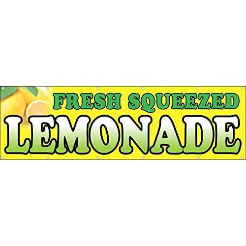 4 Less Co 2x10 Ft Fresh Squeezed Lemonade Vinyl Banner Sign yb