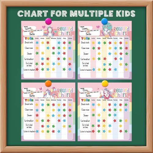 Yasest Unicorn Magnetic Reward Chart for Kids - Behavior & Motivation Tool