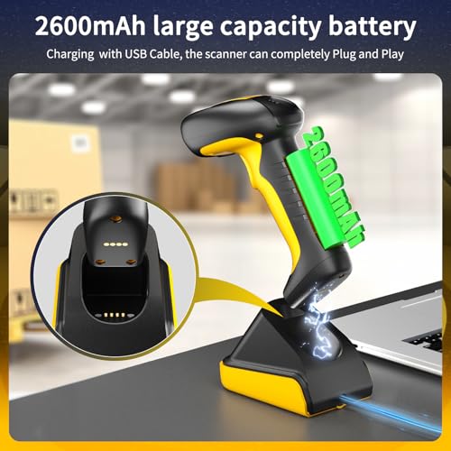 NetumScan RD-1288(NS) Industrial Waterproof Bluetooth QR Barcode Scanner - Model NSRS-1200, 7M Drop-Proof, Wireless Charging Stand