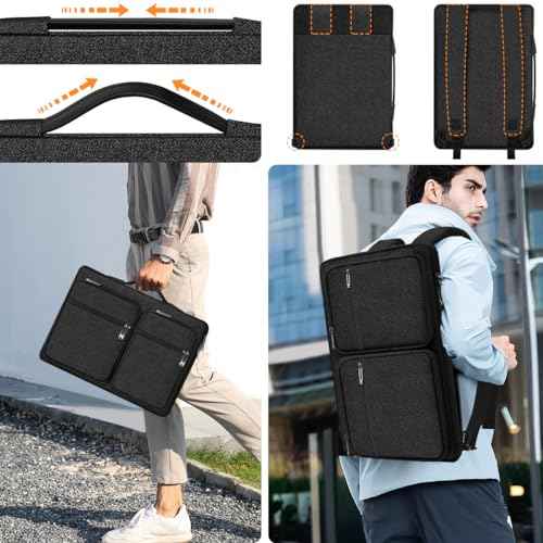 ZINZ Laptop Case 17 17.3 inches Sleeve Slim Briefcase Spill-Resistant Handbag for Most Popular 17" 17.3" Notebooks£¬B01K01