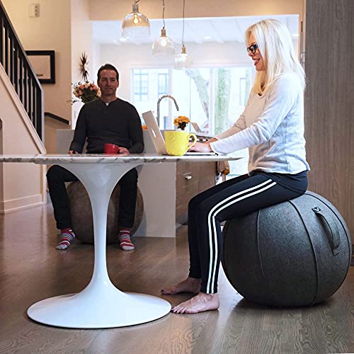 Vivora Luno Premium Ergonomic Sitting Ball Chair - Anthracite, 25–26 in, Supports 400 lb