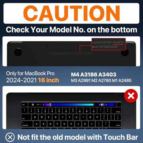 for MacBook Pro 16 inch Case M4 2025 2024-2021 M3 M2 M1 Pro/Max [100% Match Official Color] Protective Hard Case Laptop Cover - Space Black Clear