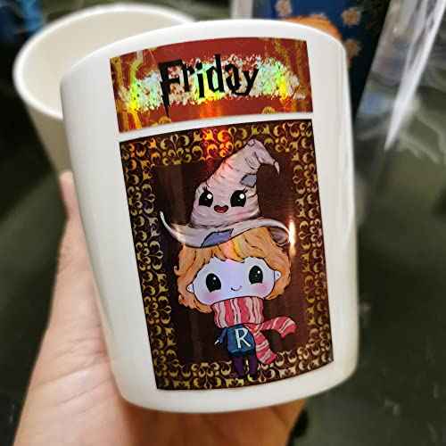 100 Sheets Holographic Sticker Paper 8.5x11 Inch Printable Waterproof Sticker Labels Rainbow Vinyl Sticker Paper for Inkjet or Laser Printer