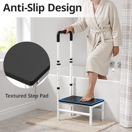 Heavy Duty Step Stool with Handle for Adults & Seniors, Max 400 lbs