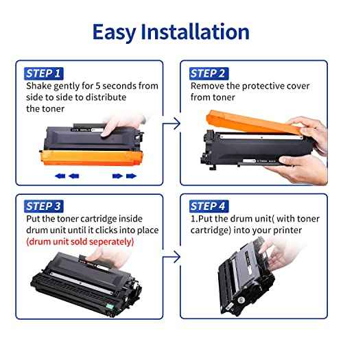 Tn450 Toner Cartridge High Yield Replacement for Brother TN-450 TN420 Compatible with HL-2270DW HL-2280DW MFC-7360N MFC-7860DW DCP-7065DN Printer (4 Black)