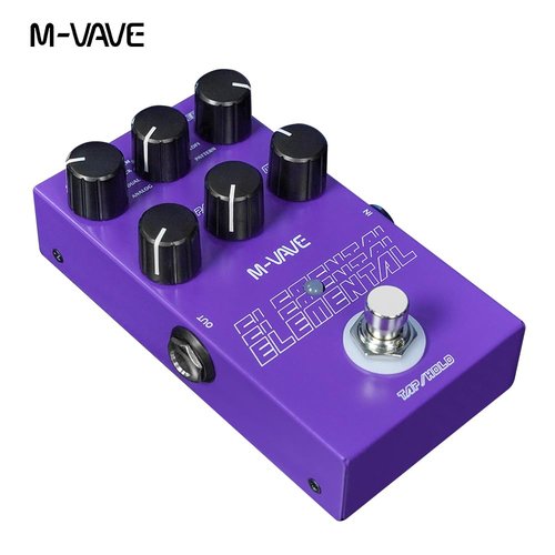 M-VAVE ELEMENTAL Digital Delay Pedal - 9 Modes, 3000ms Psychedelic Delay, Artistic Design, Dual Power Supply, TAP/HOLD Modes for Guitar/Keyboard