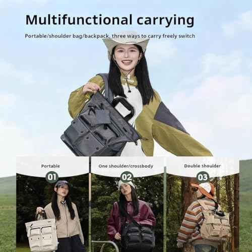NOBLEMAN Convertible Black Laptop Backpack Purse for Women Travel Work, 3 In 1 Tote Backpack Convertible Bag Daypack for Work, Daily, Travel