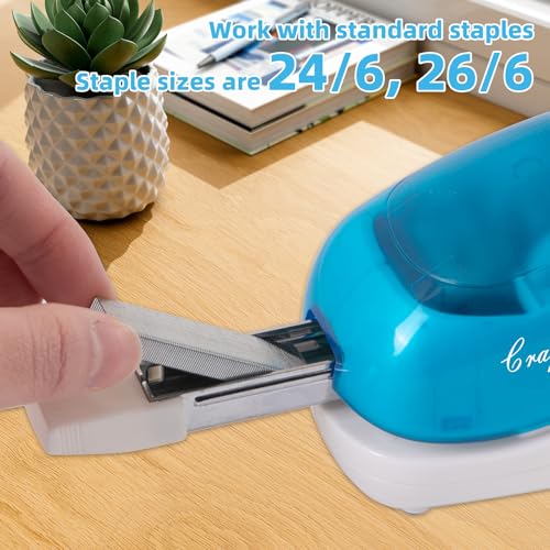 Blue Electric Stapler with 2000 Staples & Remover - Fast Office Binding