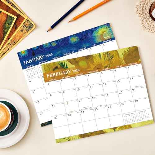 2026 Magnetic Calendar - JAN 2026 - DEC 2026, 12 Months Magnetic Calendar, 2026 Calendar for Fridge, 8" x 10", Tear-off Pad