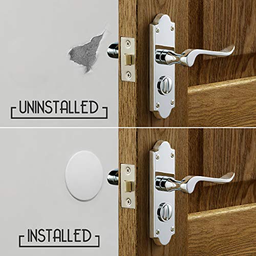 White ProStoppr® Large 3.15-Inch Door Wall Protectors (4 Pack) with Strong Adhesive