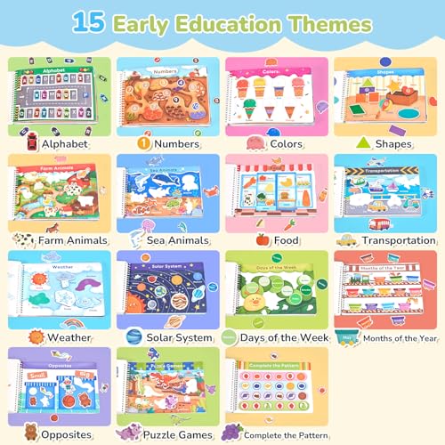 JoyCat Preschool Busy Book for Toddlers 3-5 | Educational & Sensory Learning, English Version