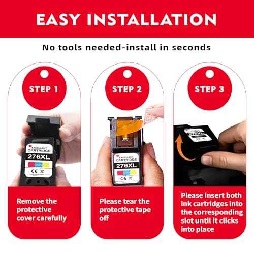 276XL Color 275XL Black Ink Cartridge Combo Pack (2-Pack) - Replacement for Canon tr4700 Printer Ink Cartridges Compatible for Canon tr4700 tr4720 tr4722 ts3700 ts3722 ts3522 ts3500 ts3720 Ink