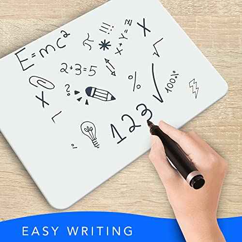 Small White Board 9X12, Small Dry Erase Board 2 Pack Whiteboard Dry Erase Double Sided with Lines Mini Whiteboard, Lapboard Ideal for Homeschool, Office, Classroom White Boards for Kids