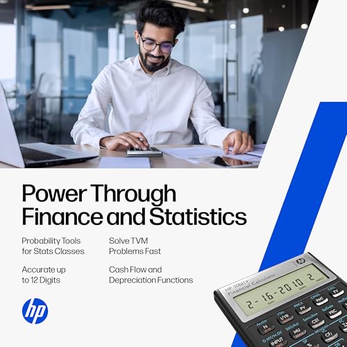 HP 10bII+ Financial Calculator Black 2026 Edition with 100+ Functions for Business & Exams