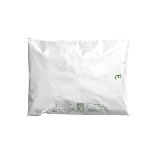 Owlpack Eco Friendly 2 MIL Plain White Recycled Mailers (9" x 12", pack of 500)