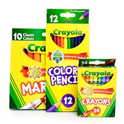 Elementary School Essentials Bundle | 1 Box - 91 Pieces per Box | School Supply Boxes - Back to School Essentials | Includes Binders, Folers, Notebooks, Filler Paper, Pencils, Notecards, Pens, & More