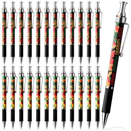200 Pcs Juneteenth Gift Bulk Happy Juneteenth Day Ballpoint Pens Freedom Day Independence Theme Ballpoint Pens for Party Supplies Favors Festival Decoration (Geometric Pattern)