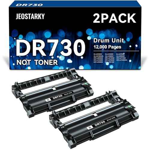 Compatible DR730 Drum Unit (NOT Toner) Replacement for Brother DR730 DR 730 for MFC-L2710DW MFC-L2750DW HL-L2350DW HL-L2395DW HL-L2370DW HL-L2390DW HL-L2379DW DCP-L2550DW Printer (2 Drum)