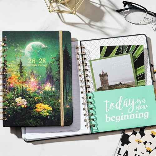 2026-2028 monthly planner - 3 Year Monthly Planner/Calendar 2026-2028, JAN.2026 - DEC.2028, 6.3" x 8.4", 36 Monthly Tabs + Back Pocket - Dreaming Moon