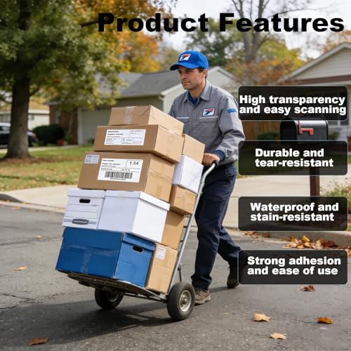 110 Pack Waterproof Shipping Label Sleeves, 7.5x5.5 Inch Packing Slip Envelopes