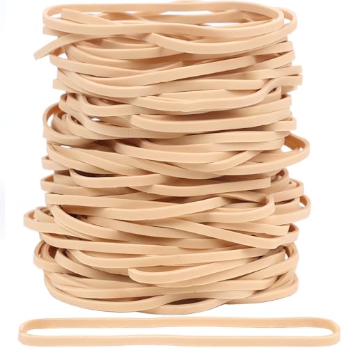 AIWOQI 150 Pack Large Rubber Bands 4.8in 0.15in Wide Office Resuable Elastic