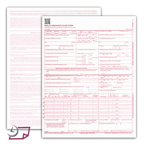 NextDayLabels CMS 1500 / HCFA 1500 Insurance Claim Forms – 500 Sheets
