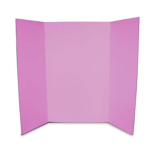 Flipside Products 36” x 48” Project Boards for Presentations, Science Fair, School Projects, Event Displays and Trifold Picture Board, Proudly Made in USA - Pink - 10 Pack