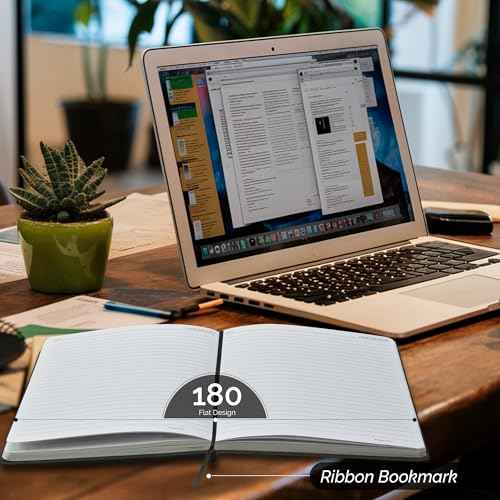 Nextnoid Lined Leather Journal for Men - 120 GSM Thick Paper - 160 Pages - A5 Hardcover Notebook for Work - Ideal for Writing, Journaling, and Note-Taking (Black)