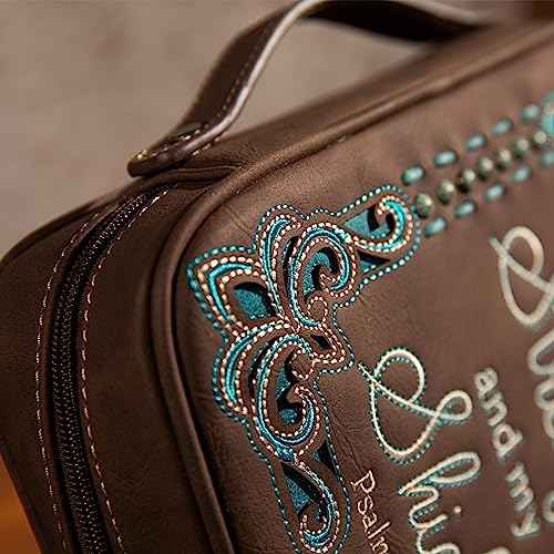 Montana West Western Style Embroidered Bible Covers for Women Men Book Carrying Case Church Bag Outdoor Bible Protective
