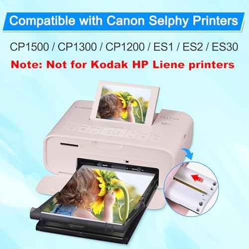 3 Pack (No Paper) Compatible Ink Cartridge Replacement for Canon KP-108IN Color Ink Cassette 4x6 Photo Ink for Canon Selphy CP1500 CP1300 CP1200 Compact Photo Printer
