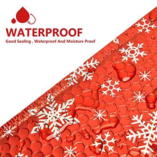 25 Pack Christmas 7x10 inch Poly Bubble Mailers Padded Envelopes Retailer Holiday Shipping Bags with Waterproof Self Seal Strip with Five Different Christmas Pattern.(7x10 inch,Mixed Pattern)