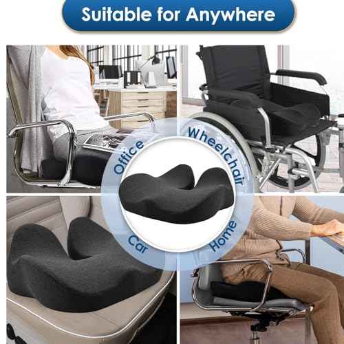 Large Seat Cushion for Office Chairs,Tailbone Pain Relief Butt, & Coccyx, Hip, Pressure & Sciatica Relief,Office Chair Cushion & Car Seat