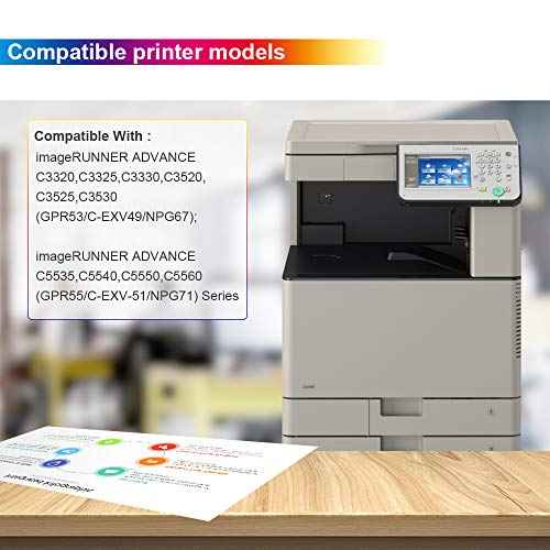 Compatible WT-202 Waste Toner Container Box Use for GPR53 GPR55 imageRUNNER Advance C3320 C3325 C3330 C3520 C3525 C3530 C5535 C5540 C5550 C5560 Printer, 1-Pack