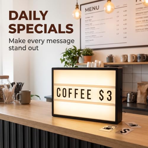 104Pcs Black Letter and Number Set for LED Lightbox Message Boards