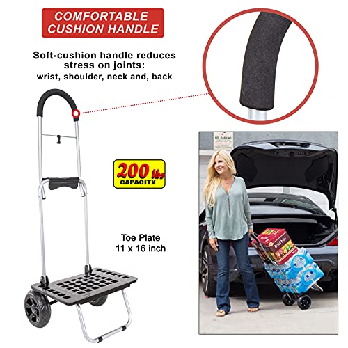 dbest Products Bigger Trolley Dolly MM, Black Handtruck Hardware Garden Utility Cart