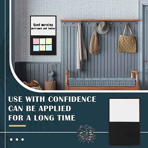 Ireer Framed Bulletin Board 36 x 24 Inches Magnetic Cork and Whiteboard Combo Dry Erase and Cork Board Combo for Wall Mounted Presentation Supplies Home Office School