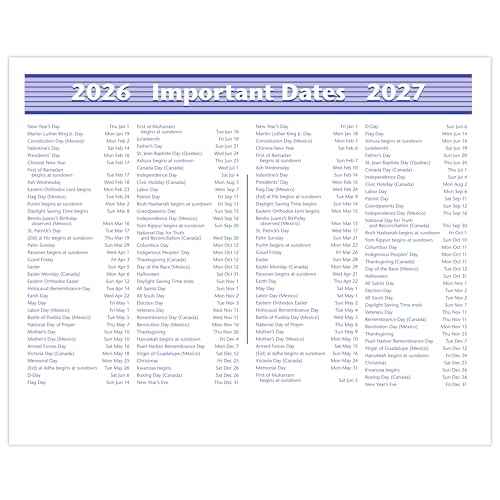 AT-A-GLANCE 2026 Desk Calendar Refill, Weekly, 6" x 7", Flip-A-Week (SW705X5026)