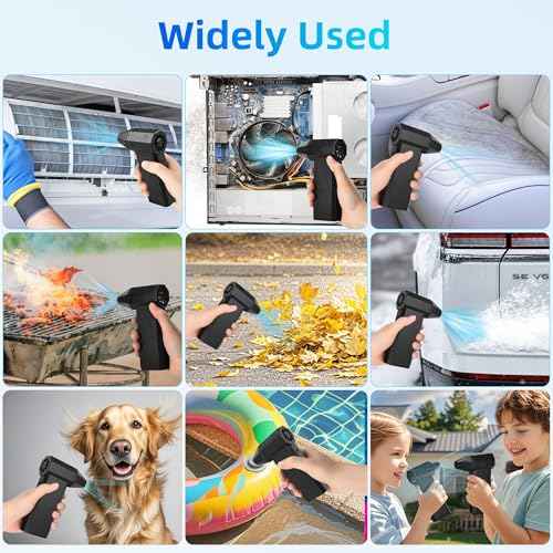 Electric Compressed Air Duster-130000RPM,3 Adjustable Portable Dust Blower,Cordless Rechargeable Mini Turbo Fan for Cleaning PC,Computer, Car, Keyboard and Home Outdoor Dust,Snow Removal.