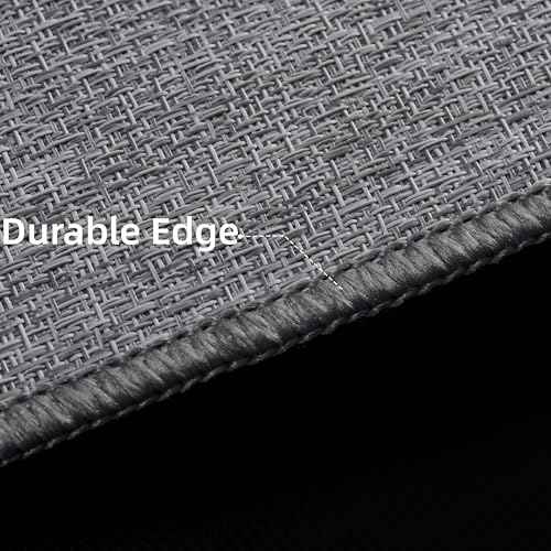 Office Chair Mat for Hardwood Floors,Thick Rubber Mat ? Heavy Duty Anti-Slip Protection for Rolling Chairs, Home Office Desk Rug (Dark Grey, 45"¡¿53")