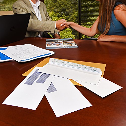 Quality Park #8 5/8 Security Double Window Self Seal Envelopes 500 Count