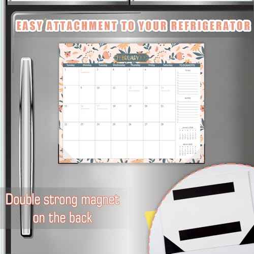 GuassLee Aesthetic Magnetic Calendar 2026-2027, Magnetic Planner for Fridge 14"x11.5", Runs from Jan. 2026 to Jun. 2027, 18 Monthly Refrigerator Calendar Planner for Easy Planning and Organizing