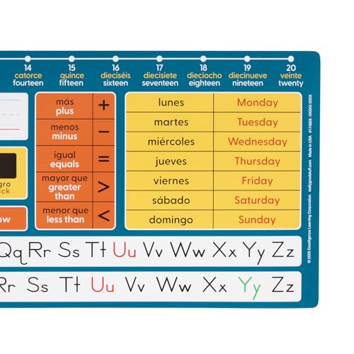 Really Good Stuff Dual Language Desktop Helpers Set of 24 - Spanish & English, Grades 3+