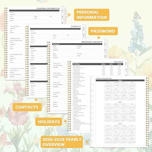 2026-2027 Monthly Planner/Calendar - 2 Year Monthly Planner 2026-2027, Jan. 2026 - Dec. 2027, 9" ¡¿ 11" Calendar Planner 24 Months with Tabs, Twin-Wire Binding, Double-Side Pocket, Holiday £¦ Note Pages