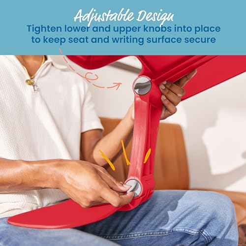 ECR4Kids The Surf Folding Portable Lap Desk, Large, Flexible Seating, Red